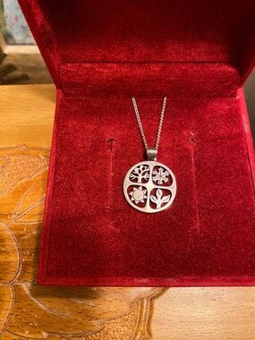 James Avery Sterling Silver Four Seasons pendant on 18 inch chain